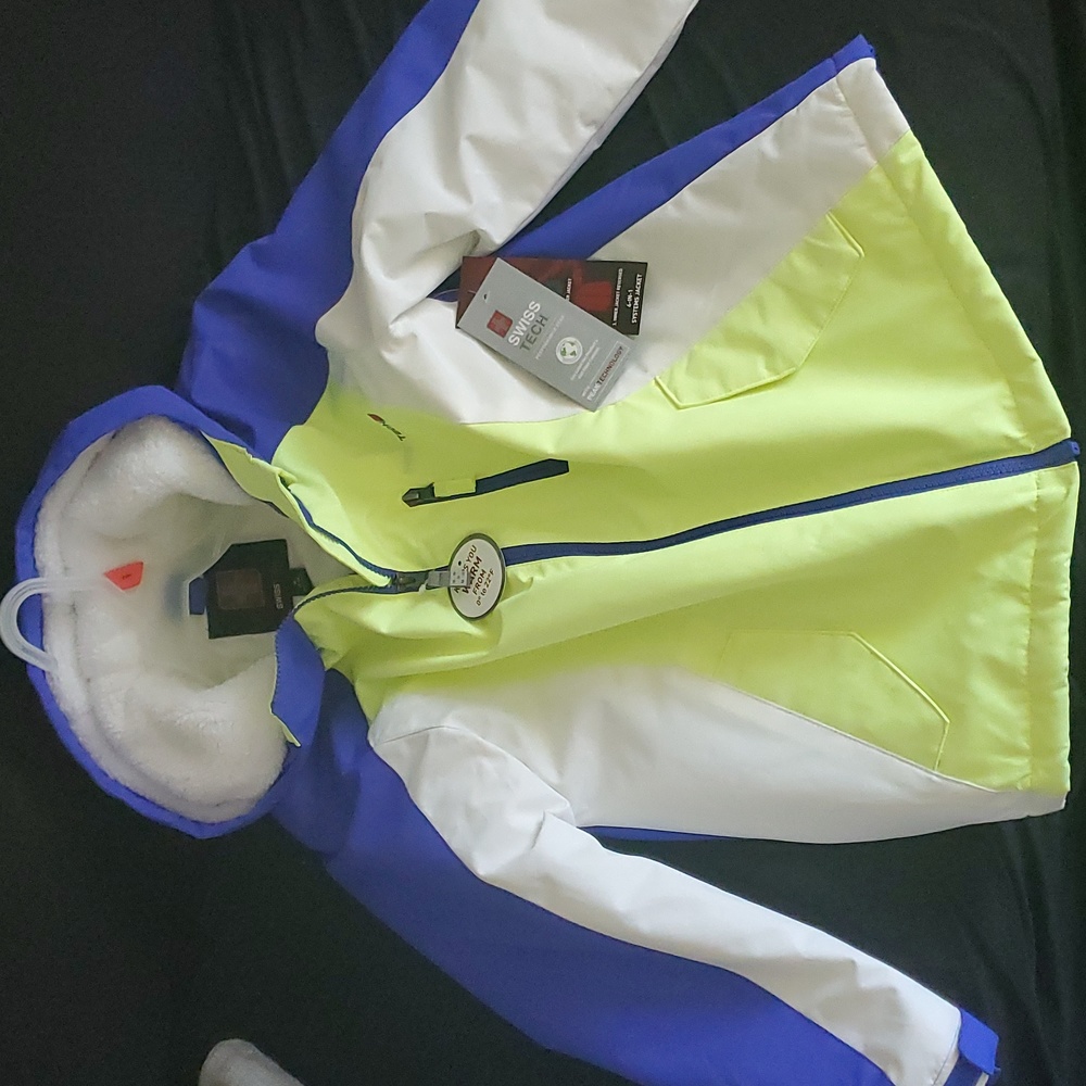 SwissTech Girls Winter Coat 4-In-1 Inner Shell + Outer Shell! Medium 7 - 8